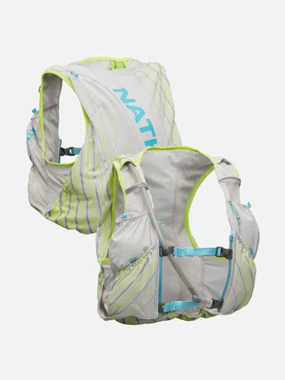 Nathan Sports Women's Pinnacle 12 Liter Hydration Race Vest In Vapor Grey/caribbean Blue