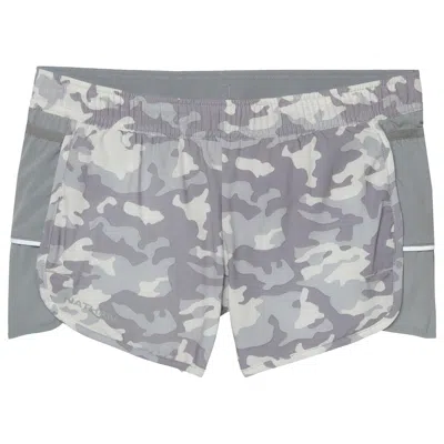 Nathan Sports Women's Printed Essential Shorts In Grey Camo