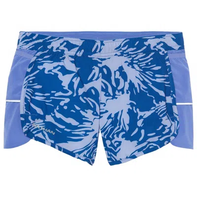 Nathan Sports Women's Printed Essential Shorts In Purple Abstract In Multi