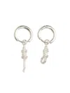 Natia X Lako Crocodile Earrings In Silver