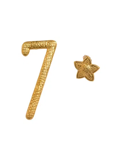 Natia X Lako Number 7 Earrings In Gold