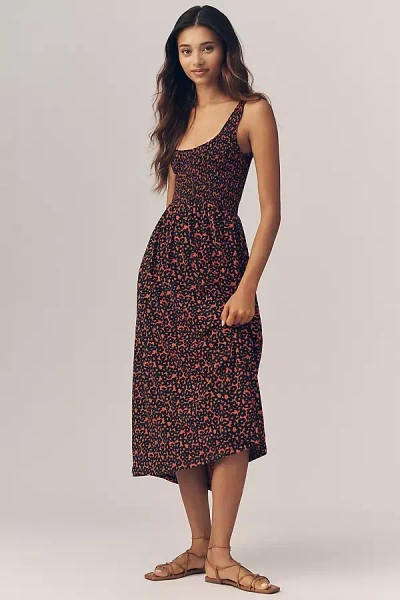Nation Los Angeles Adeline Midi Dress In Red