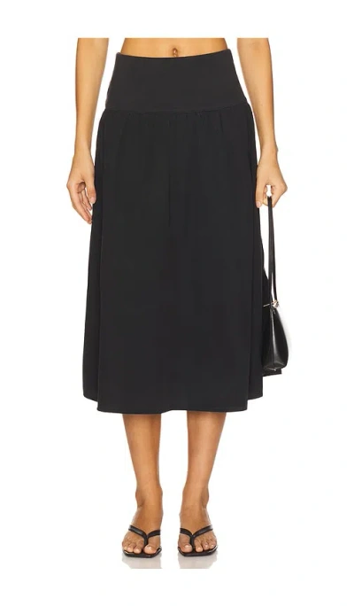 Nation Los Angeles Ava Midi Skirt In Black