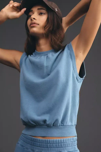 Nation Los Angeles Billie Muscle Sweatshirt In Blue
