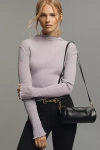 Nation Los Angeles Brenna Long-sleeve Mock-neck Top In Purple