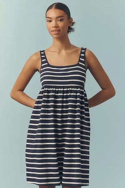 Nation Los Angeles Cotton Kitty Babydoll Mini Dress In Black