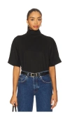 Nation Los Angeles Fable Turtleneck Tee In Black