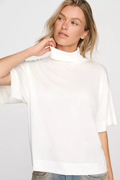 Nation Los Angeles Fable Turtleneck Top In White