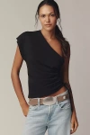 Nation Los Angeles Jaylen One-shoulder Top In Black