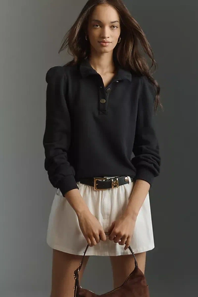 Nation Los Angeles Jessie Polo Sweatshirt In Black