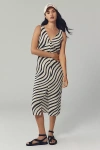 Nation Los Angeles Kimora Sleeveless V-neck Midi Dress In Black