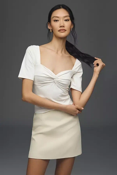 Nation Los Angeles Lana Twisted Top In White