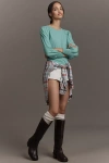 Nation Los Angeles Loren Puff-sleeve Tee In Green