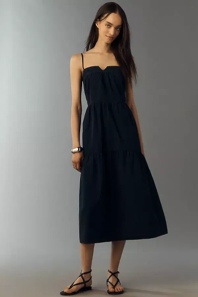 Nation Los Angeles Meadow Midi Dress In Black