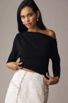 Nation Los Angeles Pietra Off-shoulder Top In Black