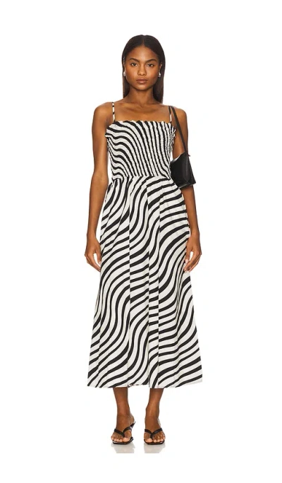 Nation Los Angeles Sibelle Smocked Dress In Multi