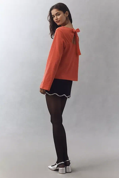 Nation Los Angeles Tavin Tie-back Top In Red