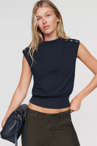 Nation Los Angeles Tillie 100% Cotton Muscle Tank Top In Black