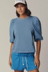 Nation Los Angeles Tippi Puff-sleeve Top In Blue