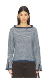 Nation Los Angeles Willow Pullover Sweater In Blue