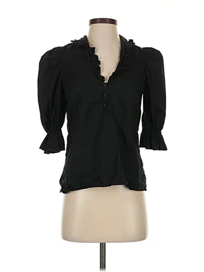 Pre-owned Nation Ltd 3/4 Sleeve Blouse In Black
