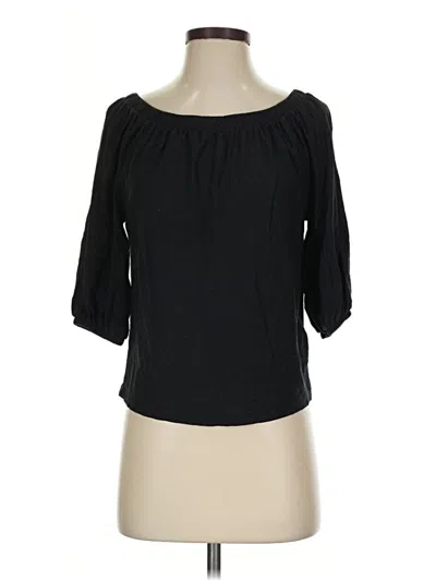 Pre-owned Nation Ltd 3/4 Sleeve Blouse In Black