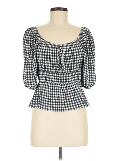 Pre-owned Nation Ltd 3/4 Sleeve Blouse In Black