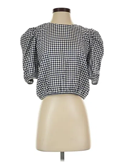 Pre-owned Nation Ltd 3/4 Sleeve Blouse In Black
