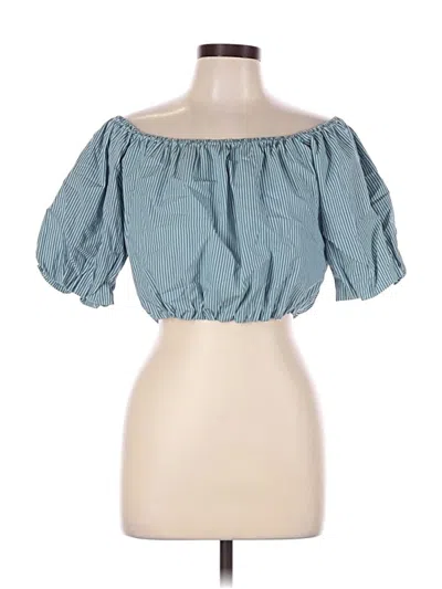Pre-owned Nation Ltd 3/4 Sleeve Blouse In Blue