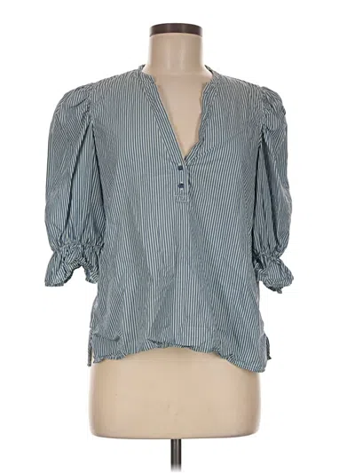 Pre-owned Nation Ltd 3/4 Sleeve Blouse In Blue