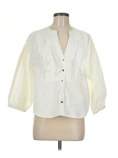 Pre-owned Nation Ltd 3/4 Sleeve Blouse In Ivory