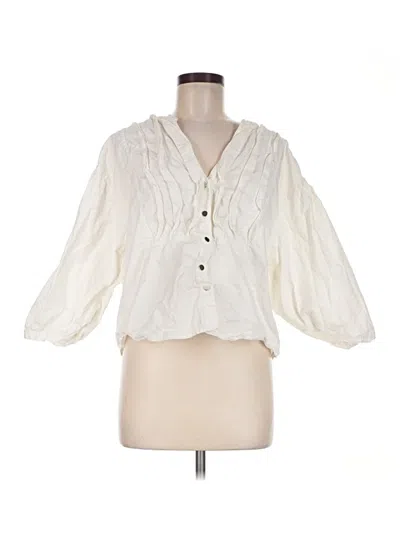 Pre-owned Nation Ltd 3/4 Sleeve Blouse In Ivory
