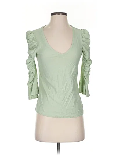 Pre-owned Nation Ltd 3/4 Sleeve T-shirt In Green