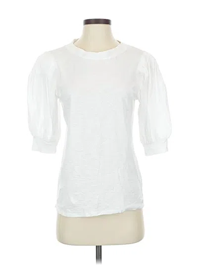 Pre-owned Nation Ltd 3/4 Sleeve T-shirt In White