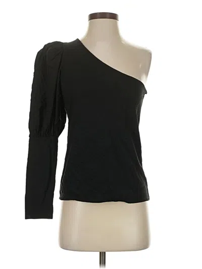 Pre-owned Nation Ltd 3/4 Sleeve Top Black One Shoulder Neckline Tops