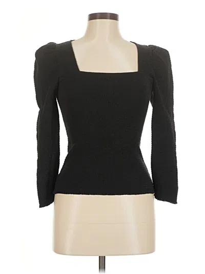 Pre-owned Nation Ltd 3/4 Sleeve Top Black Square Neckline Tops