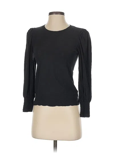 Pre-owned Nation Ltd 3/4 Sleeve Top Black Sweetheart Neckline Tops
