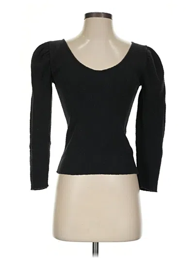 Pre-owned Nation Ltd 3/4 Sleeve Top Black Sweetheart Neckline Tops