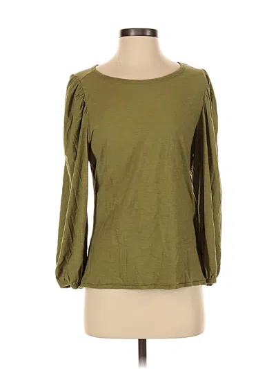 Pre-owned Nation Ltd 3/4 Sleeve Top Green Boatneck Tops