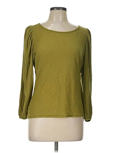 Pre-owned Nation Ltd 3/4 Sleeve Top Green Boatneck Tops