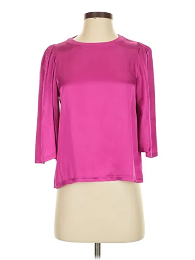 Pre-owned Nation Ltd 3/4 Sleeve Top Pink Boatneck Tops