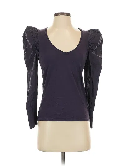 Pre-owned Nation Ltd 3/4 Sleeve Top Purple Sweetheart Neckline Tops