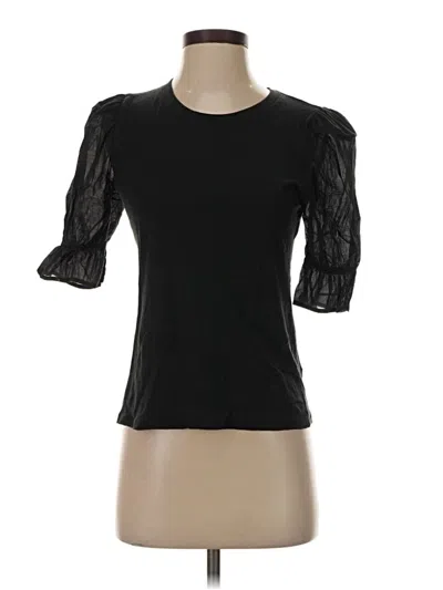 Pre-owned Nation Ltd 3/4 Sleeve T-shirt In Black