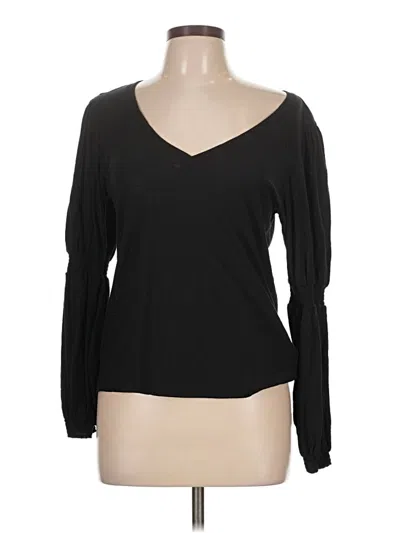 Pre-owned Nation Ltd 3/4 Sleeve T-shirt In Black
