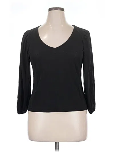 Pre-owned Nation Ltd 3/4 Sleeve T-shirt In Black