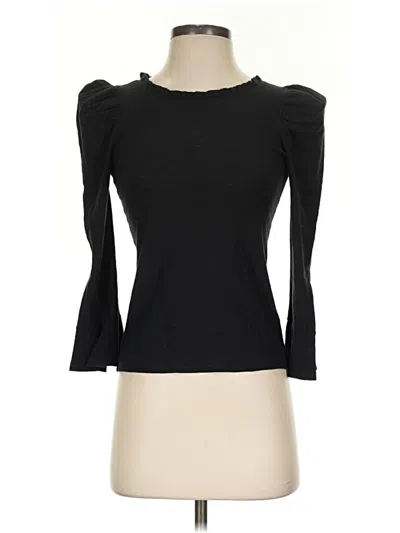 Pre-owned Nation Ltd 3/4 Sleeve T-shirt In Black
