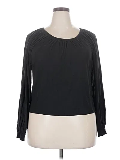 Pre-owned Nation Ltd 3/4 Sleeve T-shirt In Black
