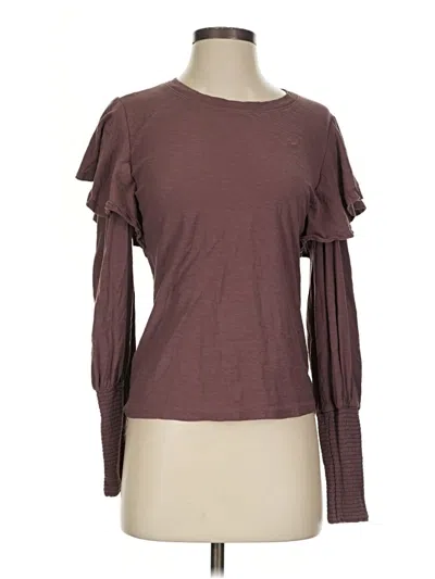 Pre-owned Nation Ltd 3/4 Sleeve T-shirt In Brown