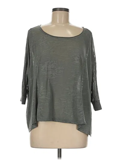 Pre-owned Nation Ltd 3/4 Sleeve T-shirt In Gray