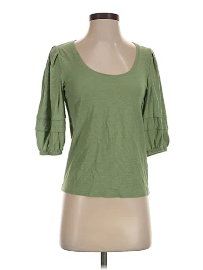 Pre-owned Nation Ltd 3/4 Sleeve T-shirt In Green